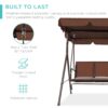 Best Choice Products 2-Seater Outdoor Adjustable Canopy Swing Glider Patio Bench w/ Textilene, Steel Frame - Brown Best Choice Products 2-Seater Outdoor Adjustable Canopy Swing Glider Patio Bench w/ Textilene, Steel Frame - Brown