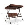 Best Choice Products 2-Seater Outdoor Adjustable Canopy Swing Glider Patio Bench w/ Textilene, Steel Frame - Brown Best Choice Products 2-Seater Outdoor Adjustable Canopy Swing Glider Patio Bench w/ Textilene, Steel Frame - Brown