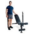 CAP Strength Olympic Weight Bench with Leg Extension, Black (500 lb Weight Capacity)