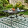 MF 60" x 38" Rectangle Outdoor Dining Table for 6-Person, All Weather&Rust Resistant, Black MF 60" x 38" Rectangle Outdoor Dining Table for 6-Person, All Weather&Rust Resistant, Black