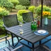 MF 60" x 38" Rectangle Outdoor Dining Table for 6-Person, All Weather&Rust Resistant, Black MF 60" x 38" Rectangle Outdoor Dining Table for 6-Person, All Weather&Rust Resistant, Black