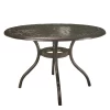 Noble House Pittman Outdoor Cast Aluminum Round Dining Table, Hammered Bronze