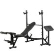 PRCTZ Adjustable Weight Bench with Olympic Squat Rack, Arm and Leg Developer with Preacher Pad