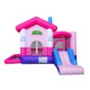 Pogo Bounce House Backyard Kids Deluxe Pink Dream House Inflatable Bounce House with Slide