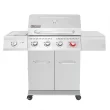 Royal Gourmet GA4402S Stainless Steel 4-Burner BBQ Cabinet Style Gas Grill with Sear Burner and Side Burner Silver
