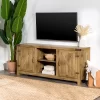 Woven Paths Modern Farmhouse Barn Door TV Stand for TVs up to 65 in, Barnwood