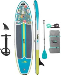 Drift Aero 10'8" Inflatable Stand Up Paddle Board iSUP with Coiled Leash Pump Lightweight Paddle Fin & Backpack Travel Bag Adults Kids Family Friendly (Native Floral)