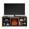 Mainstays Fireplace TV Stand for TVs up to 65", Walnut