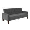 Better Homes & Gardens Porter Fabric Tufted Sofa Bed, Gray Linen