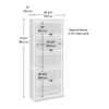 Sauder Heritage Hill 5 Shelf Library Bookcase, Classic Cherry Finish