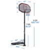 Easyfashion 9-12 Ft. Adjustable Height Portable Basketball Hoop for Outdoors, Red Easyfashion 9-12 Ft. Adjustable Height Portable Basketball Hoop for Outdoors, Red