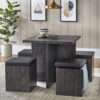 Mainstays 5-Piece Dexter Dining Set with Storage Ottoman