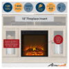 Mainstays Fireplace TV Stand for TVs up to 65", Walnut