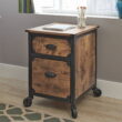 Better Homes & Gardens 2 Drawer Rustic Country File Cabinet, Weathered Pine Finish
