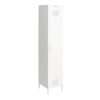Shadwick 1 Door Tall Single Metal Locker Style Storage Cabinet, White
