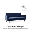 Better Homes & Gardens Nola Modern Futon, Blue Velvet