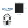Backyard Discovery 2303010COM Sweetwater White Outdoor All Cedar Wooden Playhouse with Kitchen