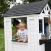 Backyard Discovery 2303010COM Sweetwater White Outdoor All Cedar Wooden Playhouse with Kitchen