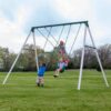 Backyard Discovery 1952050BCOM Big Brutus 10 in. Heavy-Duty Metal A-Frame Swing Set