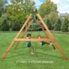 Backyard Discovery 2101043COM Heavy Duty Durango Wooden Swing Set