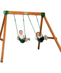 Backyard Discovery 2101043COM Heavy Duty Durango Wooden Swing Set