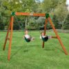 Backyard Discovery 2101043COM Heavy Duty Durango Wooden Swing Set