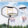 Marnur Portable Basketball Goal Basketball Hoop 35 Inch Outdoor Basketball Hoops Backboard with 7 ft-8.5ft Adjustable & Removable Wheels Indoor Basketball System Game Play