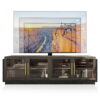 BELLEZE 70" TV Stand for TVs up to 75", Modern TV Stand & Entertainment Center with Shelves, Wood Storage Cabinet, Brown