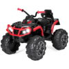 Best Choice Products 12V Kids Ride-On Electric ATV, 4-Wheeler Quad Car Toy w/ Bluetooth Audio, 3.7mph Max Speed, Treaded Tires, LED Headlights, Radio - Red