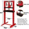Big Red T51201 12-Ton Shop Press with Stamping Plates