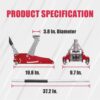 Big Red AT815016LR 1.5-Ton Low-Profile Aluminum and Steel Floor Jack with Dual Piston Speedy Lift