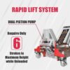 Big Red AT815016LR 1.5-Ton Low-Profile Aluminum and Steel Floor Jack with Dual Piston Speedy Lift