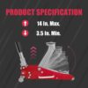 Big Red AT815016LR 1.5-Ton Low-Profile Aluminum and Steel Floor Jack with Dual Piston Speedy Lift
