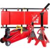 Big Red T82040 2-Ton Trolley Floor Jack with 2-Ton Jack Stands and Shop Creeper