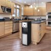 VITAPUR VWD1086BLS-PL 3-5 Gal. Bottom Load Water Dispenser/Cooler (Hot and Cold) in Black/Stainless with Easy-to-Use Push Levers