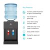 Avalon A1CTWTRCLRBLK Premium Hot/Cold Top Loading Countertop Water Cooler Dispenser with Child Safety Lock, Black