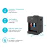 Avalon A1CTWTRCLRBLK Premium Hot/Cold Top Loading Countertop Water Cooler Dispenser with Child Safety Lock, Black