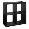 ClosetMaid 4556 30 in. H x 29.84 in. W x 13.50 in. D Black Wood Large 4-Cube Organizer