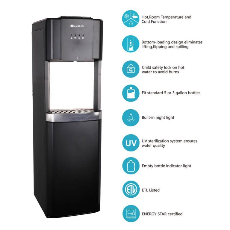 Glacier Bay LY619 Matte Black And Stainless Steel Bottom Load Water   Black Matte Glacier Bay Water Dispensers Ly619 77 1200 768x768 