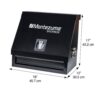 Montezuma SB180DB 18 in. W x 12 in. D 1-Drawer Black Steel Portable Shop Triangle Tool Box Chest for Sockets, Wrenches and Screwdrivers