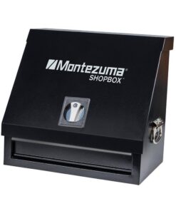 Montezuma SB180DB 18 in. W x 12 in. D 1-Drawer Black Steel Portable Shop Triangle Tool Box Chest for Sockets, Wrenches and Screwdrivers