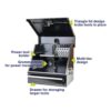Montezuma SB180DB 18 in. W x 12 in. D 1-Drawer Black Steel Portable Shop Triangle Tool Box Chest for Sockets, Wrenches and Screwdrivers