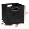 Regency HDCHTOTE12PKBK 12 in. H x 12 in. W x 12 in. D Black Fabric Cube Storage Bin 12-Pack Regency HDCHTOTE12PKBK 12 in. H x 12 in. W x 12 in. D Black Fabric Cube Storage Bin 12-Pack