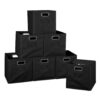 Regency HDCHTOTE12PKBK 12 in. H x 12 in. W x 12 in. D Black Fabric Cube Storage Bin 12-Pack