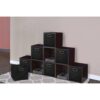Regency HDCHTOTE12PKBK 12 in. H x 12 in. W x 12 in. D Black Fabric Cube Storage Bin 12-Pack Regency HDCHTOTE12PKBK 12 in. H x 12 in. W x 12 in. D Black Fabric Cube Storage Bin 12-Pack