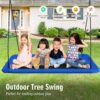 Costway OP70630NY 700 lbs. Giant 60 in. Platform Tree Web Swing Outdoor with 2 Hanging Straps Blue
