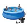 Tunearary W1215HZP53953 12 ft. Round Inflatable Swimming Pool with Pump Repair Patch