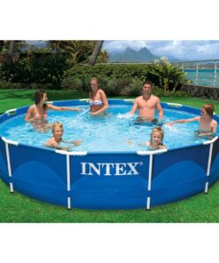 Intex 28211EH 12 ft. Round x 30 in. D Metal Frame Above Ground Pool with 530 GPH Filter Pump