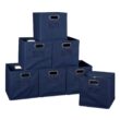 Regency HDCHTOTE12PKBE 12 in. H x 12 in. W x 12 in. D Blue Fabric Cube Storage Bin 12-Pack