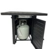 Mainstays 28" Square 50000 BTU Propane Gas Fire Pit Table with Lava Rocks, Metal Lid and Protective Cover